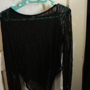 Sexy lace see threw long sleeve